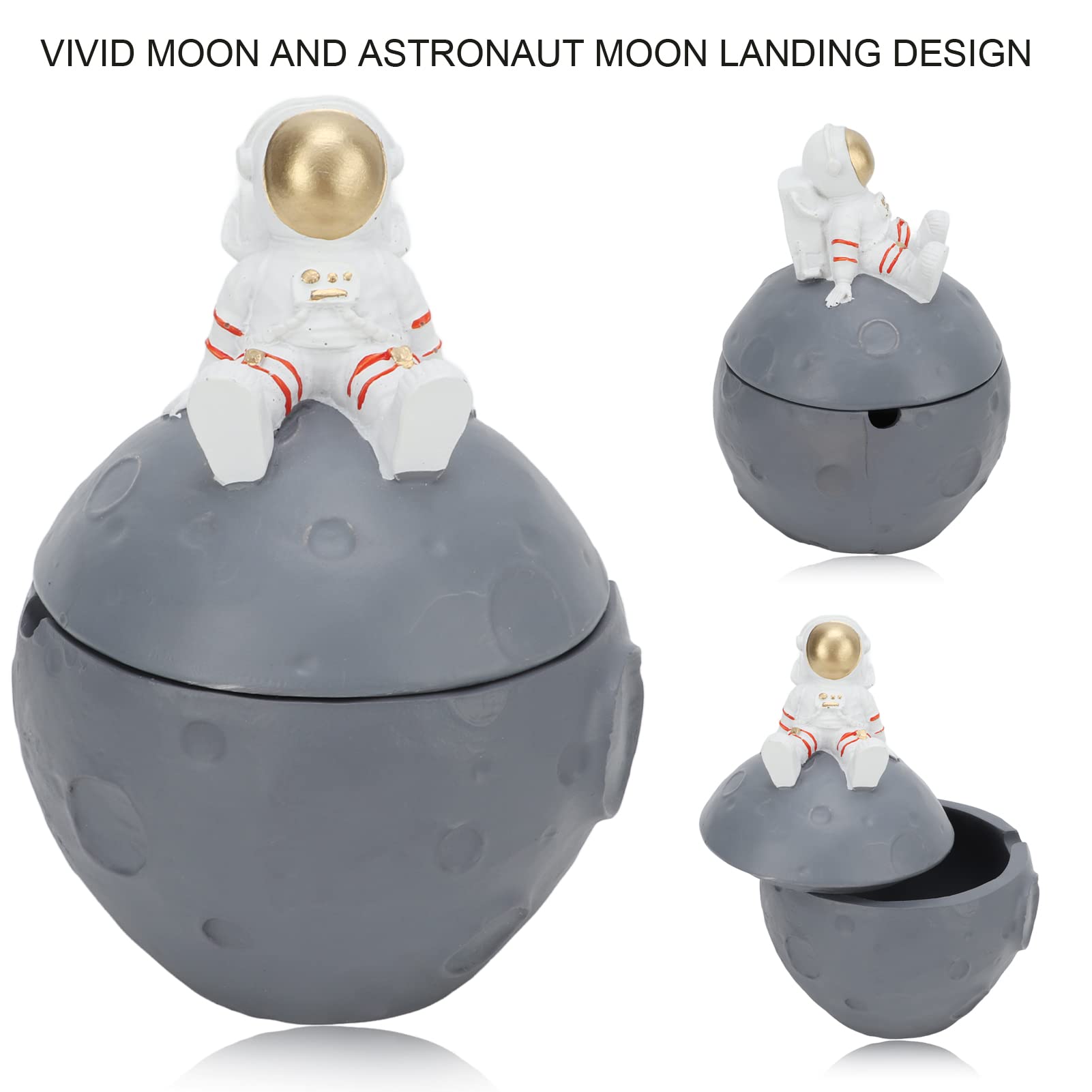 Amazon.co.jp: 宇宙飛行士灰皿 ゴールドムーンテーマ 樹脂素材 装飾